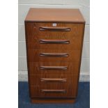 A G PLAN FRESCO CHEST OF SIX DRAWERS, width 56cm x depth 45cm x height 104cm