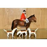 A BESWICK HUNTSMAN STYLE TWO STANDING, model no 1501, brown gloss, condition is good with some