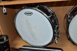 A VINTAGE ROGER SUPER TEN 14 INCH X 5 INCH CHROMED SNARE DRUM, serial No 5387