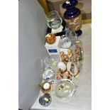 A GROUP OF CERAMICS AND GLASSWARE ETC, to include Waltham pocket watch marked Star Dennison Watch