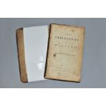 M.DE VOLTAIRE THE PHILOSOPHY OF HISTORY, published by Robert Usie, Glasgow 1766, first edition