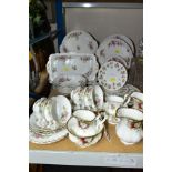 A QUANTITY OF ASSORTED ROYAL ALBERT TEA AND DINNER WARES, comprising Celebration pattern:- two
