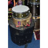 A SOLO HAND CRAFTED SIX PIECE DRUM KIT, in translucent green, comprising a 22inch x 16inch kick, a