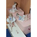 THREE BOXED NAO BALLERINA FIGURES, comprising 01175 'Bailarina Reposada', small glaze chip to toe of