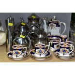 AN A. B. JONES GRAFTON COFFEE SET, comprising coffee pot, milk, sugar, five cups and saucers - two