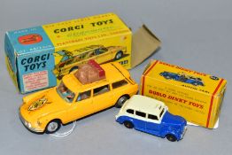 A BOXED CORGI TOYS CITROEN ID19 SAFARI, No 436, and a boxed Dublo dinky toys Austin Taxi, No 067,