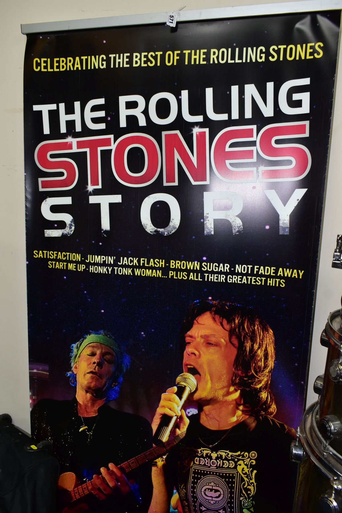 A PULL UP BANNER ADVERTISING 'THE ROLLING STONES STORY', height approximately 208cm - Image 2 of 3