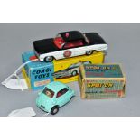 A BOXED CORGI TOYS OLDSMOBILE SUPER 88 SHERIFF CAR, No. 237, and a boxed Tri-ang Spot-On BMW Isetta,