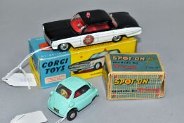 A BOXED CORGI TOYS OLDSMOBILE SUPER 88 SHERIFF CAR, No. 237, and a boxed Tri-ang Spot-On BMW Isetta,