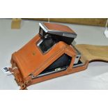 POLAROID SX-70 LAND CAMERA, manual focusing and adjustable exposure control, complete with fitted