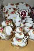 A COLLECTION OF ROYAL ALBERT 'OLD COUNTRY ROSES' TEA, COFFEE, DINNER AND ORNAMENTAL WARES,