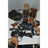 VINTAGE CAMERAS, including two Voigtlander Brilliant TLRs, a Lubitel 2 TLR, a Voigtlander