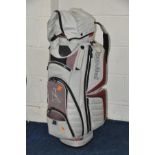 A CREAM AND PINK PING GOLF BAG