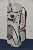 A CREAM AND PINK PING GOLF BAG
