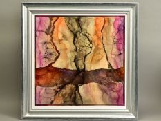 KERRY DARLINGTON (BRITISH 1974) 'HERMATITE' an abstract 3D paint and resin study, signed bottom