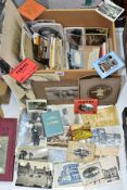 PAPER EPHEMERA, one box containing early 20th Century photographs and a varied collection of
