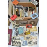 PAPER EPHEMERA, one box containing early 20th Century photographs and a varied collection of