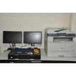 A PANASONIC WORKIO 8060 OFFICE PRINTER, a Esselte Laminator and two Dell 1909W Monitors ( all PAT