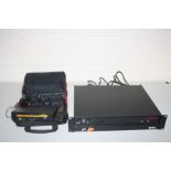 A HH SR900 POWER AMPLIFIER and an AKG radio Mic with Handheld Mic (both PAT pass and amp and