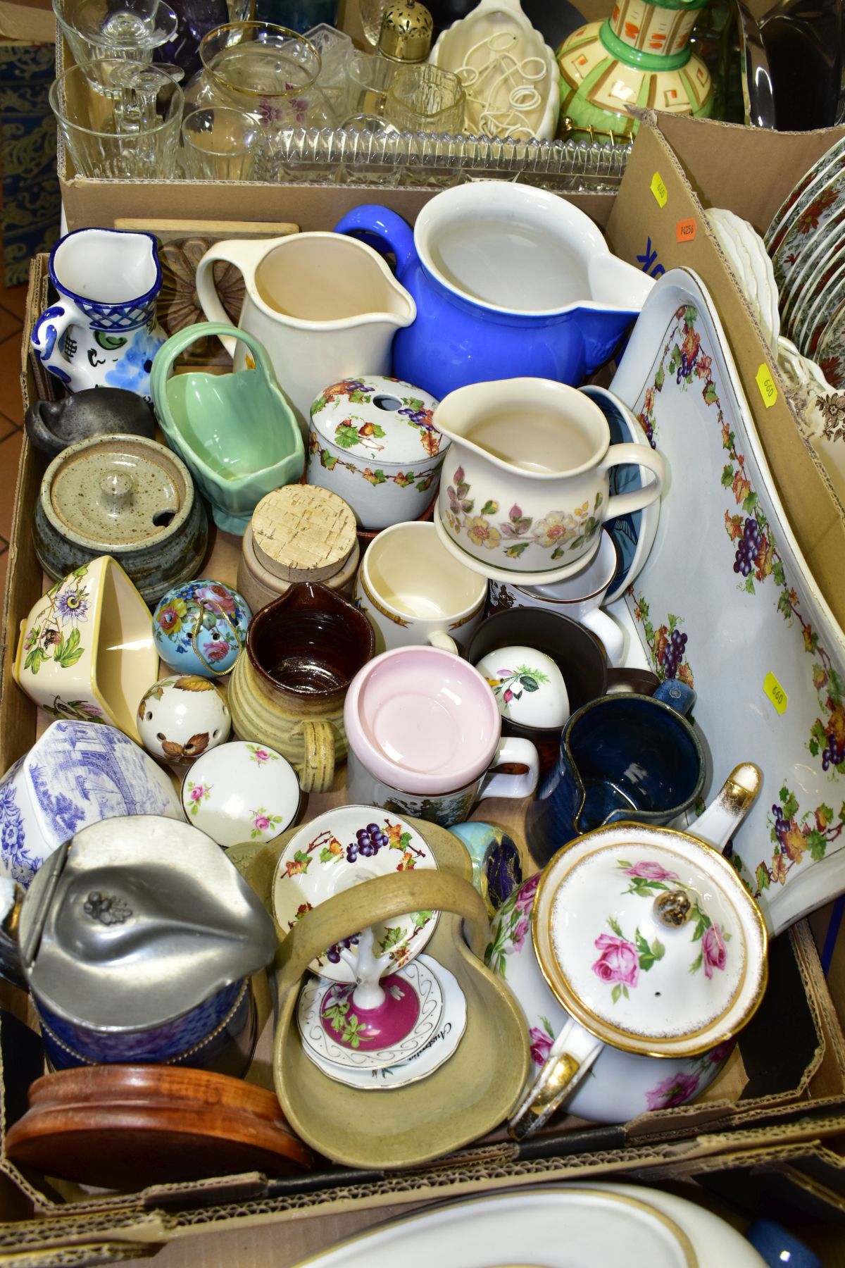 SEVEN BOXES OF CERAMICS AND SUNDRIES, to include Denby Chatsworth tureen and two platters, Denby - Image 7 of 16