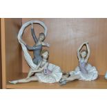 THREE BOXED NAO BALLERINA FIGURES, comprising 00185 'Danzarin Con Velo' (Dancer with veil), 01208 '