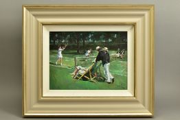 SHERREE VALENTINE DAINES (BRITISH 1959) 'PERFECT MATCH' a limited edition print of a tennis match