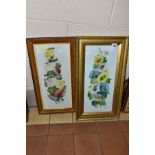 WILLIAM RAYWORTH, a pair of botanical studies of Roses and Hollyhocks, signed bottom right, oils
