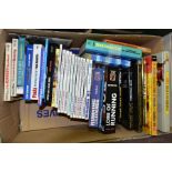 ATHLETIC THEMED BOOKS, one box containing over thirty titles relating to predominantly running
