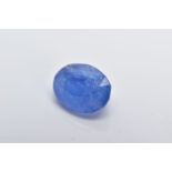A LOOSE OVAL MIXED CUT SAPPHIRE, measuring approximately 8.7mm x 6.6mm, approximate height 2.73ct