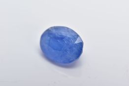 A LOOSE OVAL MIXED CUT SAPPHIRE, measuring approximately 8.7mm x 6.6mm, approximate height 2.73ct