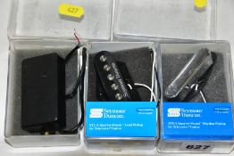 A SET OF SEYMOUR DUNCAN QUARTER POUND TELECASTER PICKUPS, including a STL-3 and STR-3 pickups boxes,