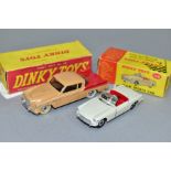 TWO BOXED DINKY TOYS CARS, M.G.B Sports Car, No 113 and Studebaker Golden Hawk, No 169, Hawk has tan