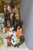 TEN SOUL JOURNEYS LIMITED MAASAI SCULPTURES, boxed 'Mtihani - Inquisitive One', boxed 'Karibu - Snug