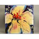 DANIELL O'CONNOR AKIYAMA (CANADA 1957) 'FIRE AND ICE' a limited edition print of a blossom 35/95,