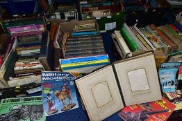 SIX BOXES OF BOOKS, including vintage children's books, antiques reference and price guides, car