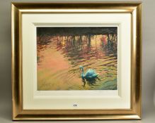 ROLF HARRIS (AUSTRALIA 1930), 'SWAN IN THE MORNING', a limited edition print 36/195, signed to lower