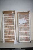 TWO CREDA CLR12W ELECTRIC TOWEL HEATERS ( unfitted in box ) 120cm long 50cm wide