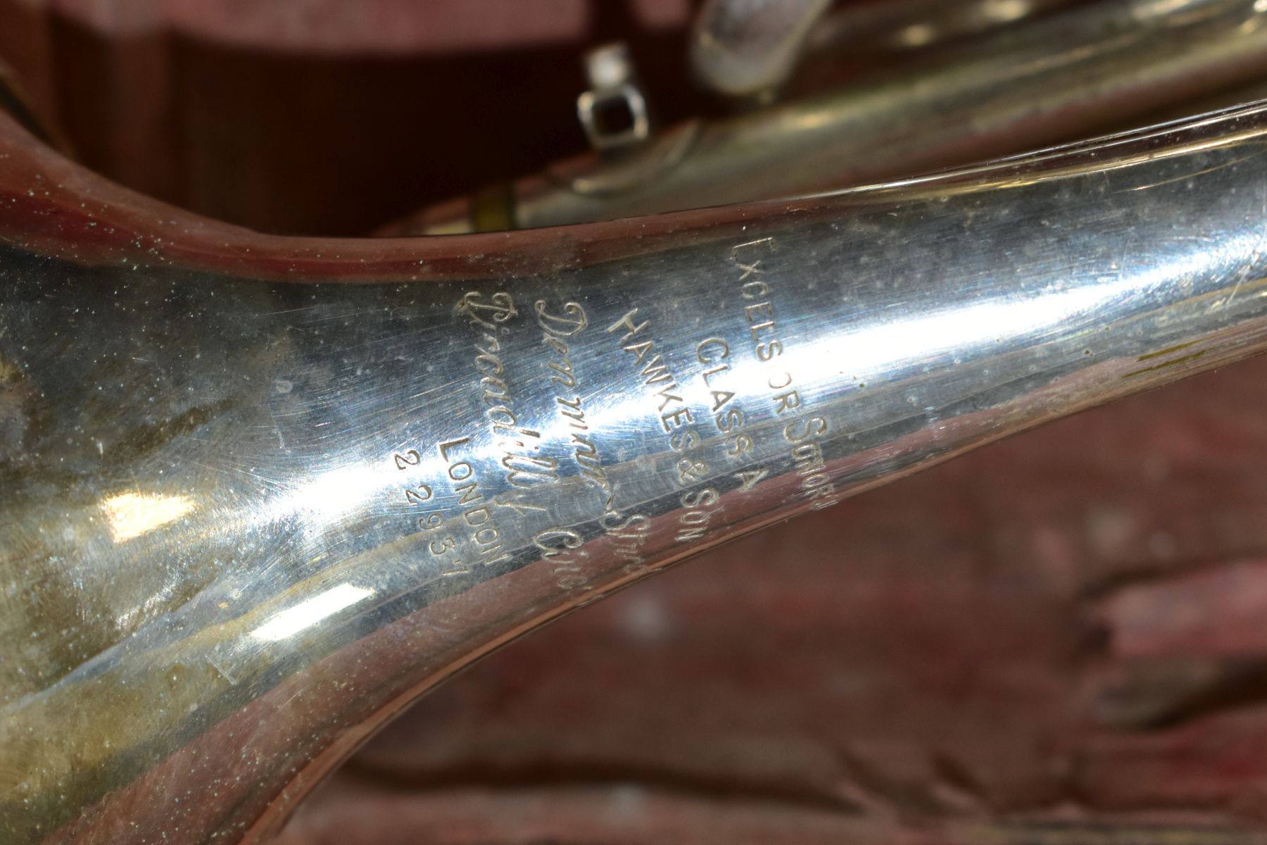 A HAWKES AND SONS EXCELSIOR SONOROUS CORNET in case, a vintage and unbranded ukele banjo and a The - Image 5 of 12