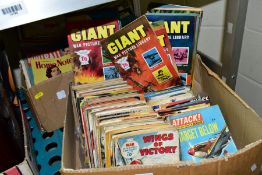 TWO BOXES OF VINTAGE AND LATER MAGAZINES, including 'Attack!', 'War Picture Library', 'Giant War