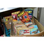 TWO BOXES OF VINTAGE AND LATER MAGAZINES, including 'Attack!', 'War Picture Library', 'Giant War