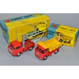 A BOXED CORGI TOYS GIFT SET, No 14, contains FC Jeep Tower Wagon, No 409 but is missing lamp