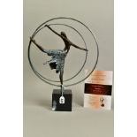 JENNINE PARKER (BRITISH CONTEMPORARY) 'ELEVATION' a limited edition bronze sculpture of a dancer