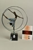 JENNINE PARKER (BRITISH CONTEMPORARY) 'ELEVATION' a limited edition bronze sculpture of a dancer