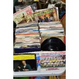 A BOX OF APPROXIMATELY TWO HUNDRED AND FIFTY 7'' SINGLES, mostly 1980's to include Rock and Pop -