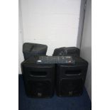 A PAIR OF EV Pb120 12ins SUBS with an EV Xp200A and a controller(untested) and a pair of Pro Lite
