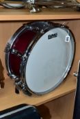 A TAMA STARCLASSIC 14 INCH X 5 INCH SNARE DRUM, in translucent cherry birch finish