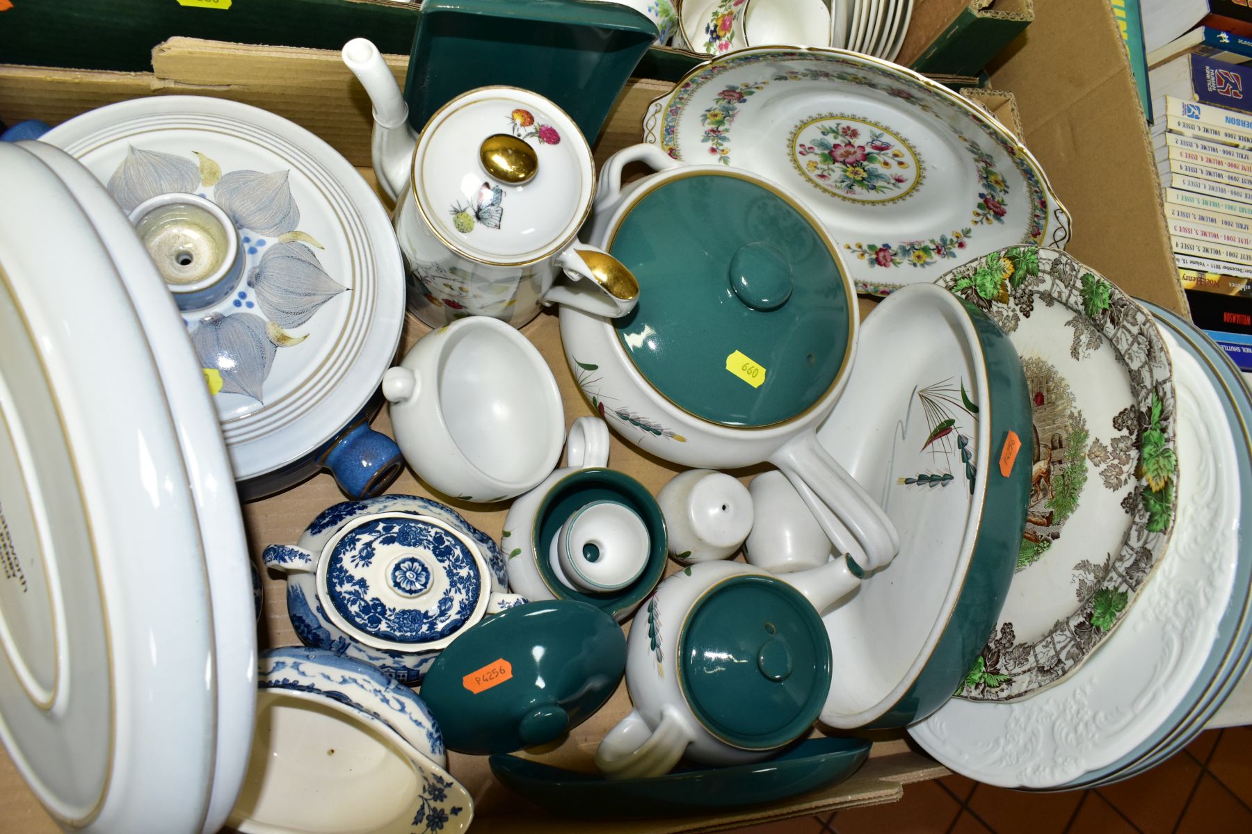 SEVEN BOXES OF CERAMICS AND SUNDRIES, to include Denby Chatsworth tureen and two platters, Denby - Image 4 of 16