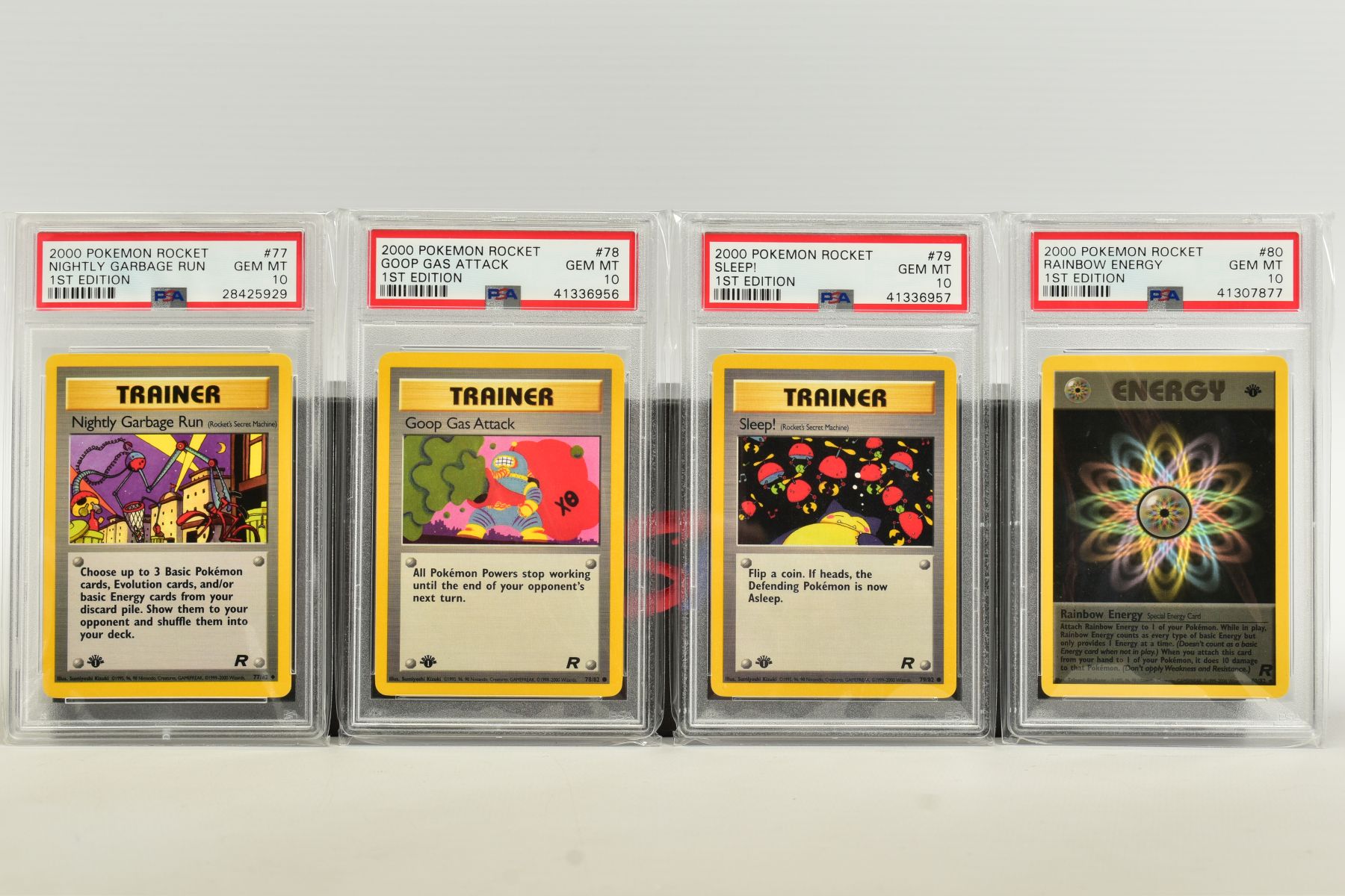 A QUANTITY OF PSA GRADED POKEMON 1ST EDITION TEAM ROCKET SET CARDS, cards number 47 to 82, Pre - Image 9 of 11