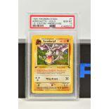 A PSA GRADED POKEMON 1ST EDITION PRE RELEASE FOSSIL SET AERODACTYL HOLO CARD, (1/62), Cosmo foil,