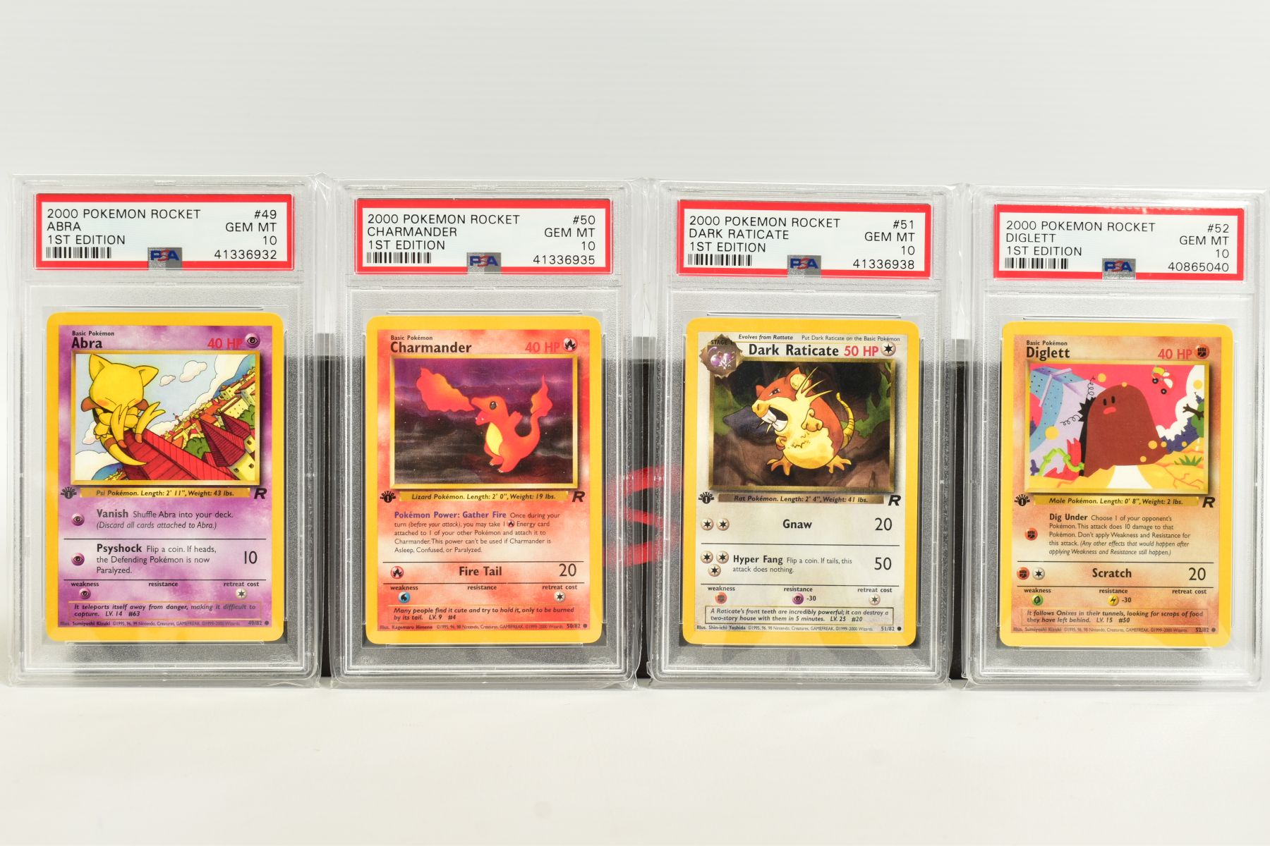 A QUANTITY OF PSA GRADED POKEMON 1ST EDITION TEAM ROCKET SET CARDS, cards number 47 to 82, Pre - Image 2 of 11